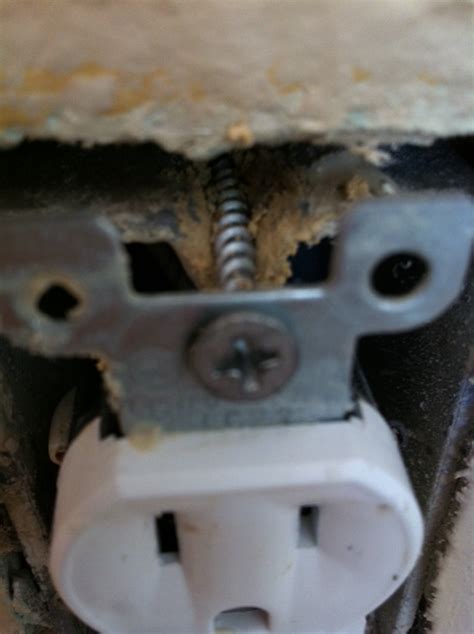 plastic electrical box stripped screw hole|repair broken electrical outlet box.